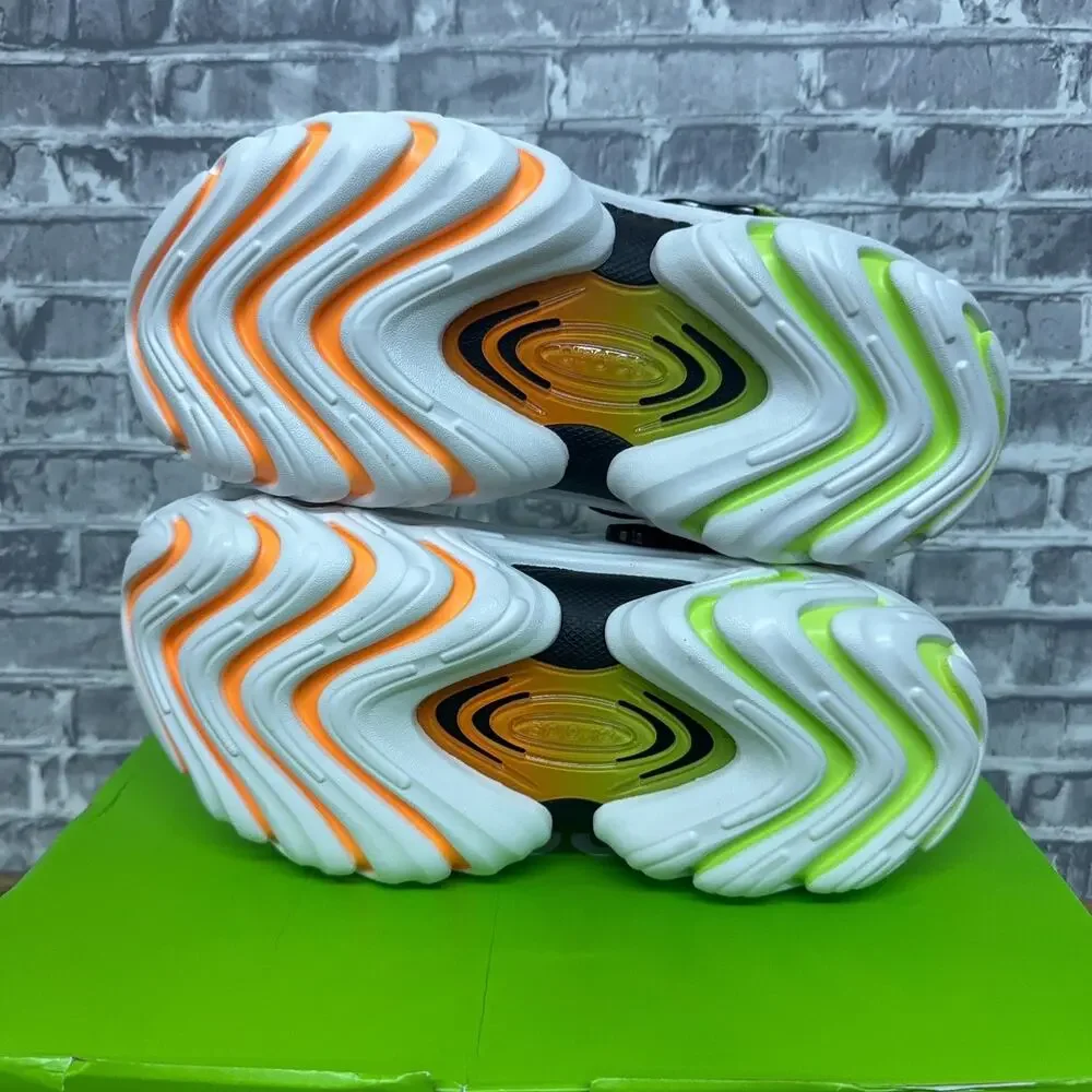 Crocs Echo II Moon Burst Clog White Green Orange Mens Size 8 / Womens 10 New